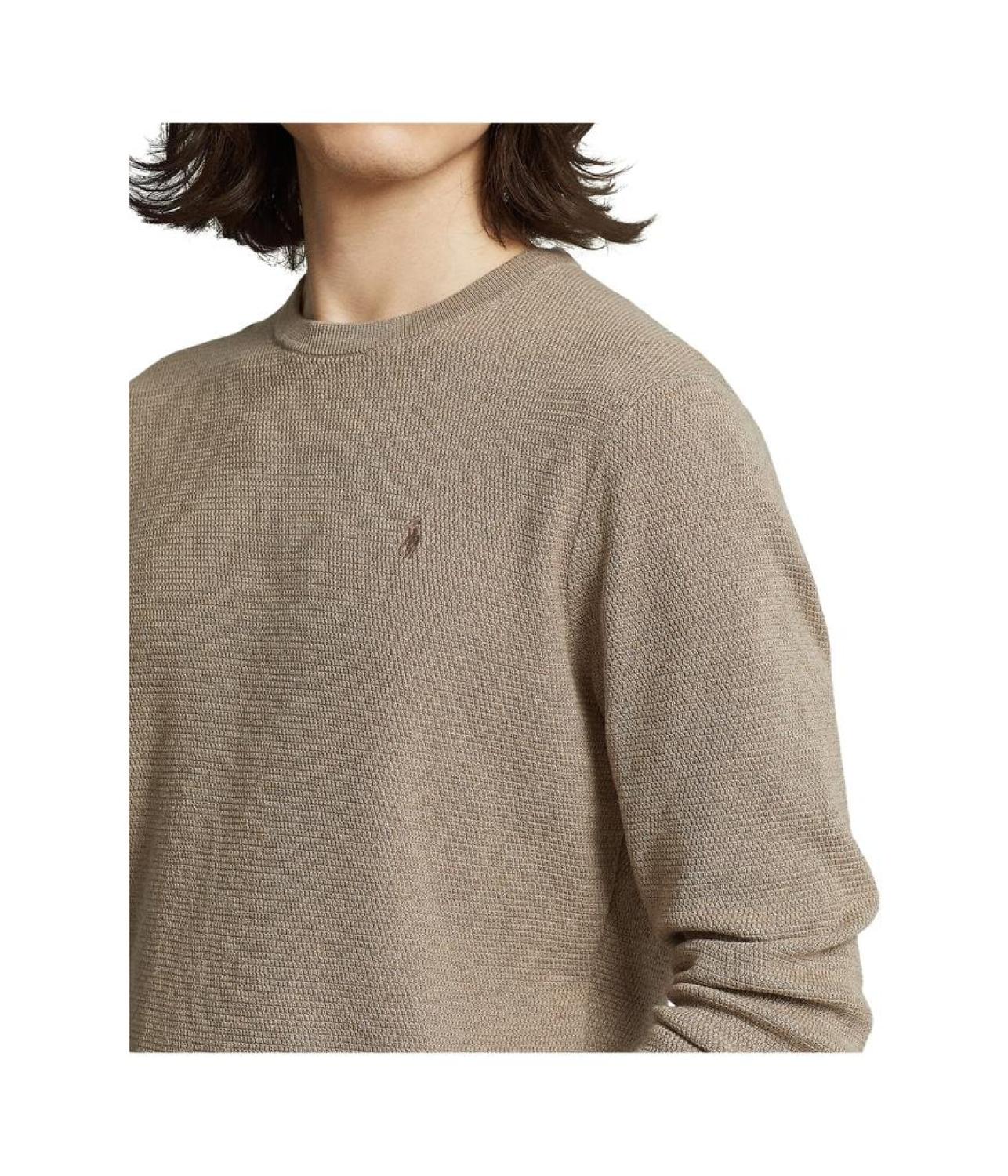 Textured-Knit Cotton Sweater
