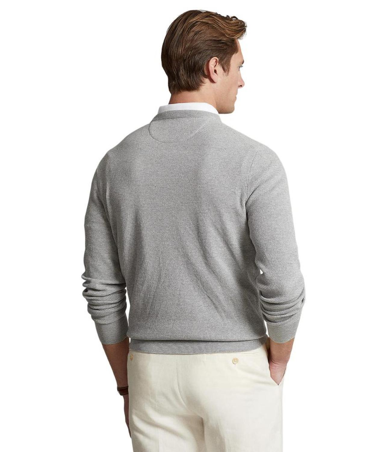 Textured-Knit Cotton Sweater