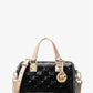 Grayson Small Logo Embossed Patent Duffel Crossbody Bag