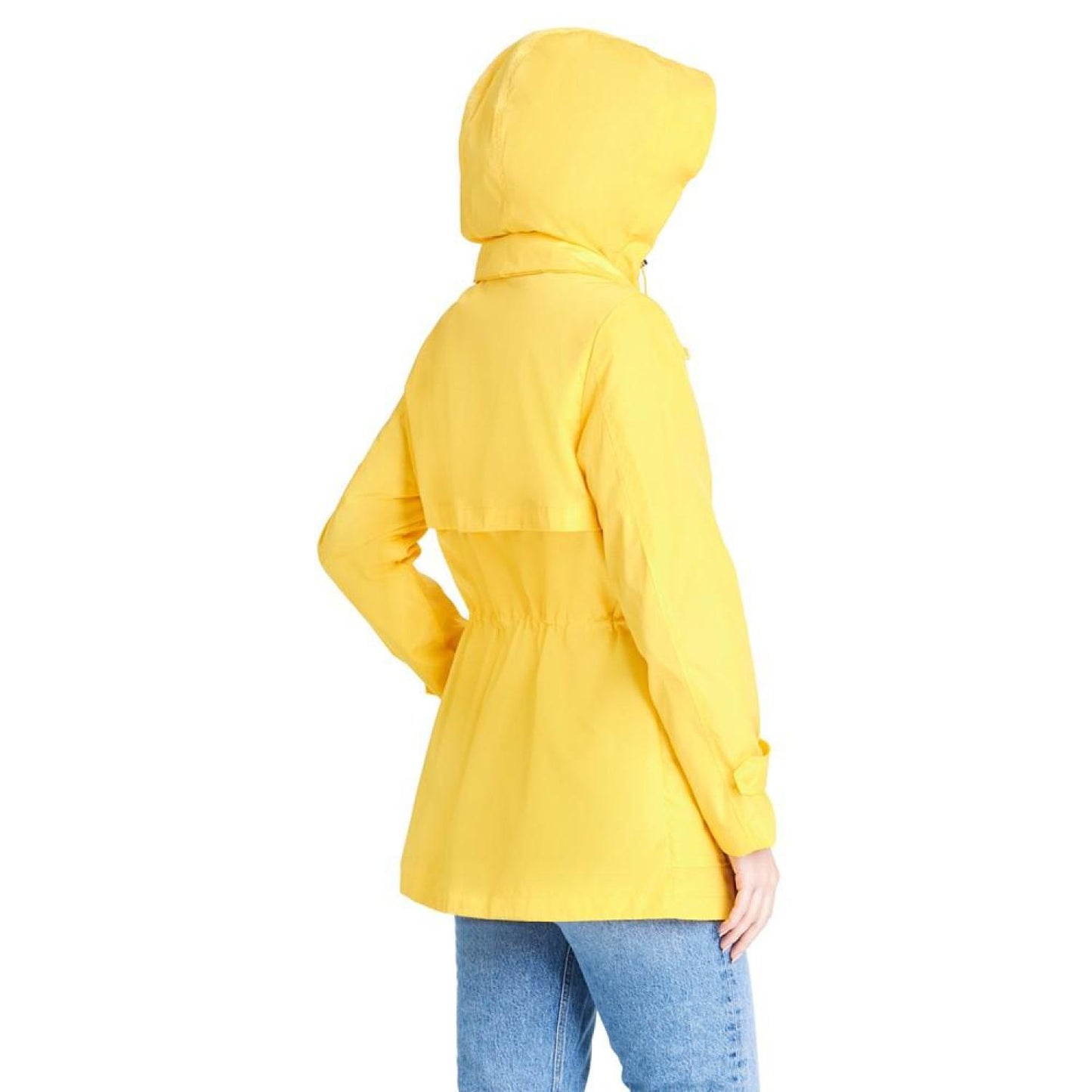 Women's Short Anorak with Hooded Bib Jacket