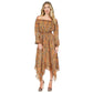Women's Paisley Handkerchief-Hem Midi Dress