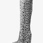 Isra Snake Embossed Leather Wedge Boot