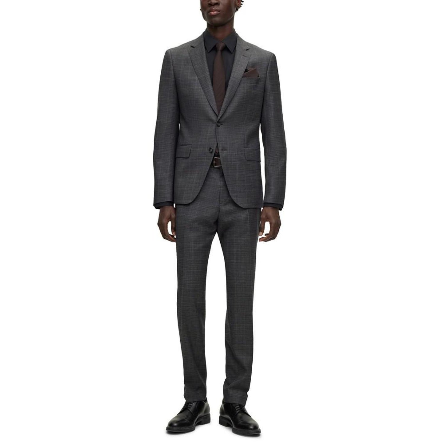 Men's Checked Stretch Slim-Fit Suit
