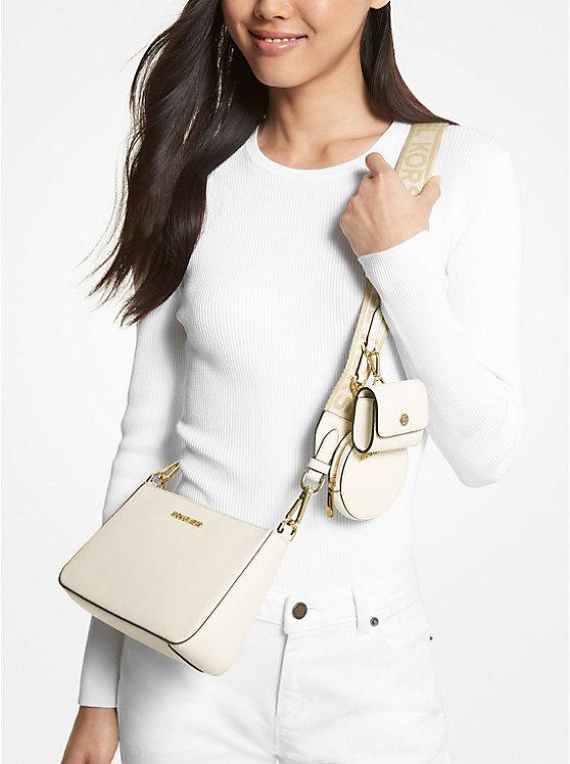 Jet Set Saffiano Leather Crossbody Bag with Case for Apple Airpods Pro®