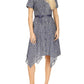 Womens Metallic Midi Shirtdress