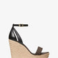 Kimberly Logo and Leather Wedge Sandal