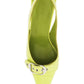 By far croco-embossed slingback pumps