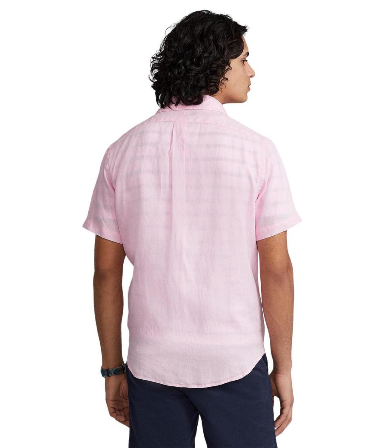 Short Sleeve Classic Fit Linen Shirt