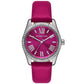 Women's Lexington Three-Hand Fuchsia Leather Watch 38mm