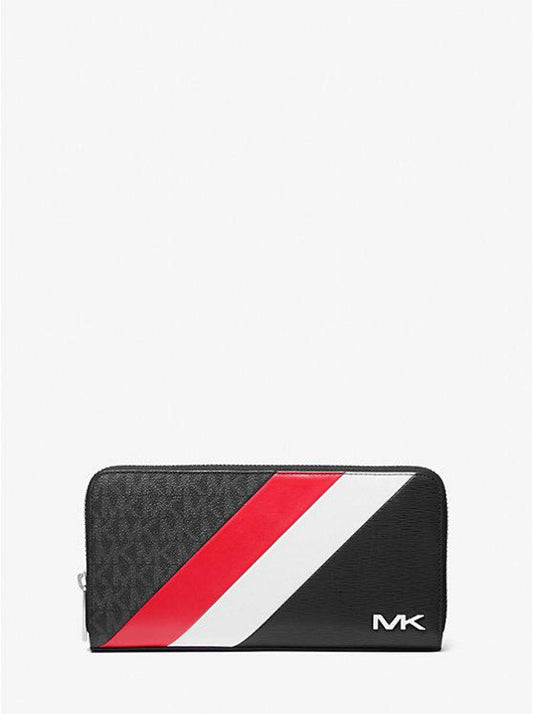 Cooper Logo Stripe and Faux Leather Smartphone Wallet