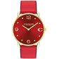 Women's Elliot Red Leather Strap Watch 36mm