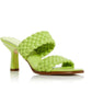 Amelia Womens Faux Leather Woven Heels