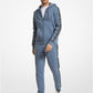 Logo Tape Cotton Blend Zip-Up Hoodie