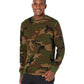Folded Waffle Long Sleeve Crew Print w/ Embroidery
