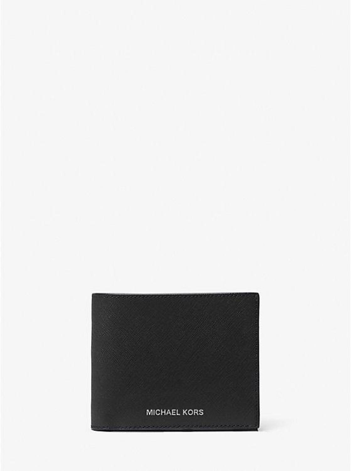 Harrison Saffiano Leather Billfold Wallet with Passcase