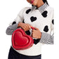 Pitter Patter Smooth Leather 3D Heart Crossbody