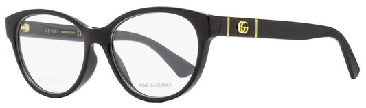 Gucci Women's Oval Eyeglasses GG0633O 001 Black/Gold 54mm