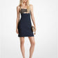 Embellished Stretch Crepe Cutout Dress