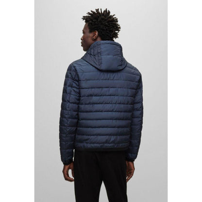 Water-repellent padded jacket with tonal logo