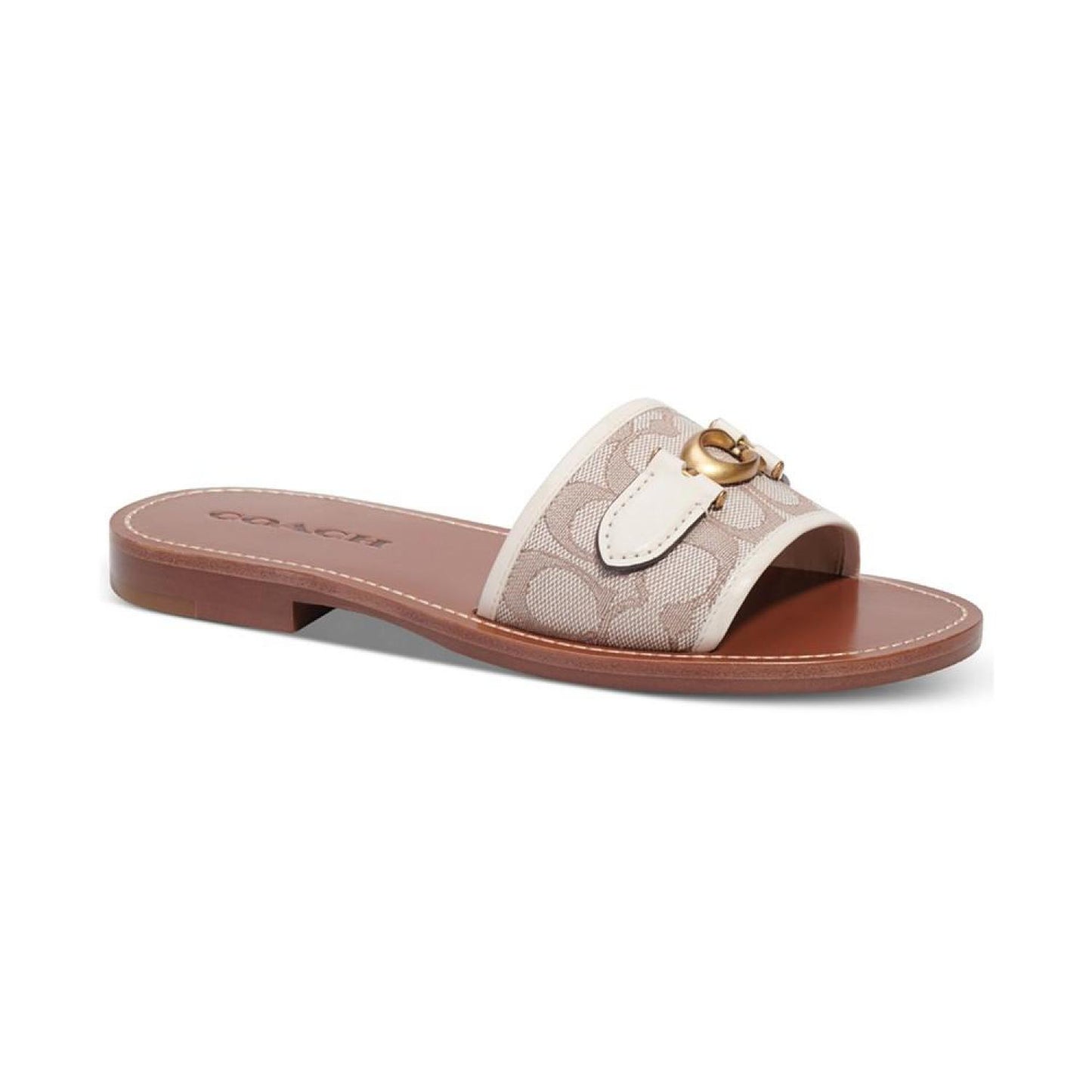 Ina Logo Emblem Slide Flat Sandals