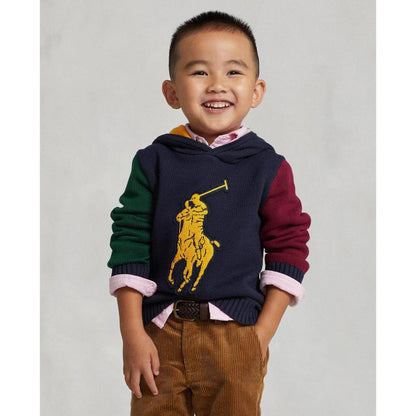 Big Pony Cotton Hooded Sweater (Little Kids)