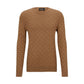 Silk sweater with jacquard pattern