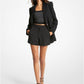Pleated Stretch Crepe Shorts