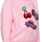 Kids Pink Urban Jungle Detachable Patch Sweatshirt