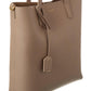Saint Laurent Toy N/S Leather Shopper Tote, Grey