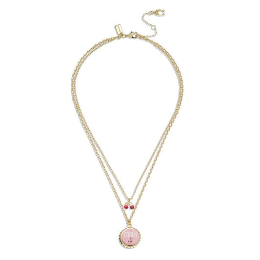 Pink Signature Bottle Cap Layered Necklace