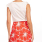 Illy Mini Skirt in Scarlet Bloom