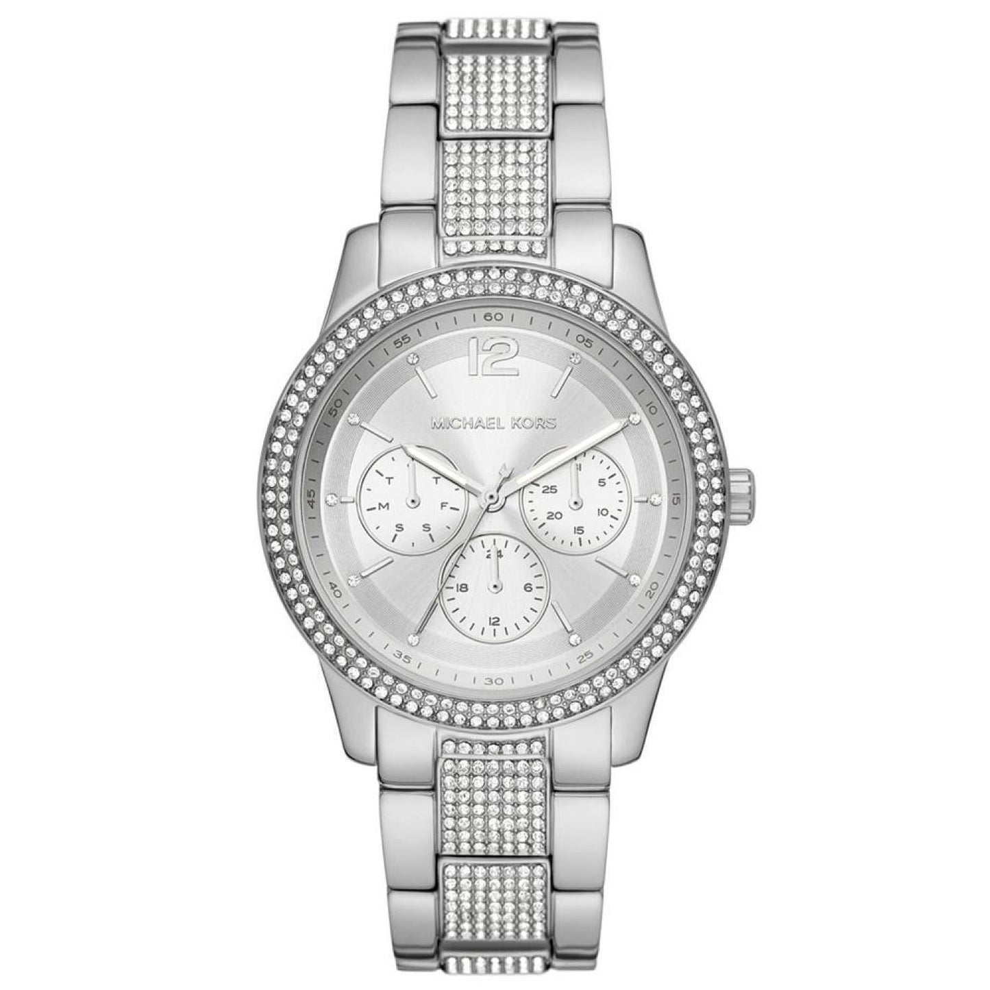 Women's Tibby Multifunction Silver-Tone Stainless Steel Bracelet Strap Watch 40mm