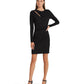 Pleated Stretch Jersey Cocktail Dress