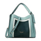 Knott Color-Blocked Pebbled Leather and Suede Medium Crossbody Tote