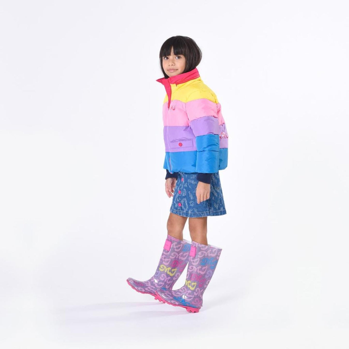 Purple Logo Rain Boots