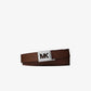 Reversible Logo Embossed Faux Leather Belt