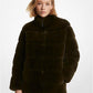Quilted Faux Fur Coat