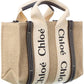 Chloé Woody Mini Canvas & Leather Tote