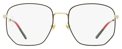 Gucci Women's Octagonal Eyeglasses GG0396O 001 Gold/Black/Green/Red 56mm
