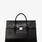 Campbell Crocodile Embossed Leather Weekender Bag