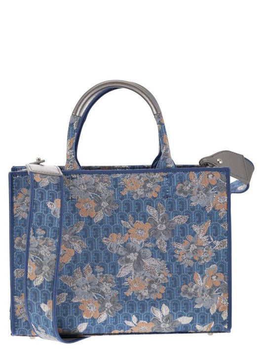 Furla Floral Jacquard Small Tote Bag