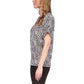 Petite Zebra-Print Petal-Sleeve Top