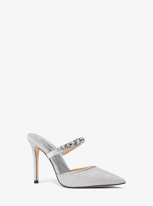 Jessa Embellished Glitter Mesh Mule