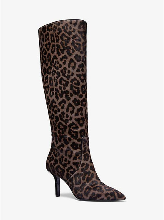 Katerina Leopard Calf Hair Knee-High Boot