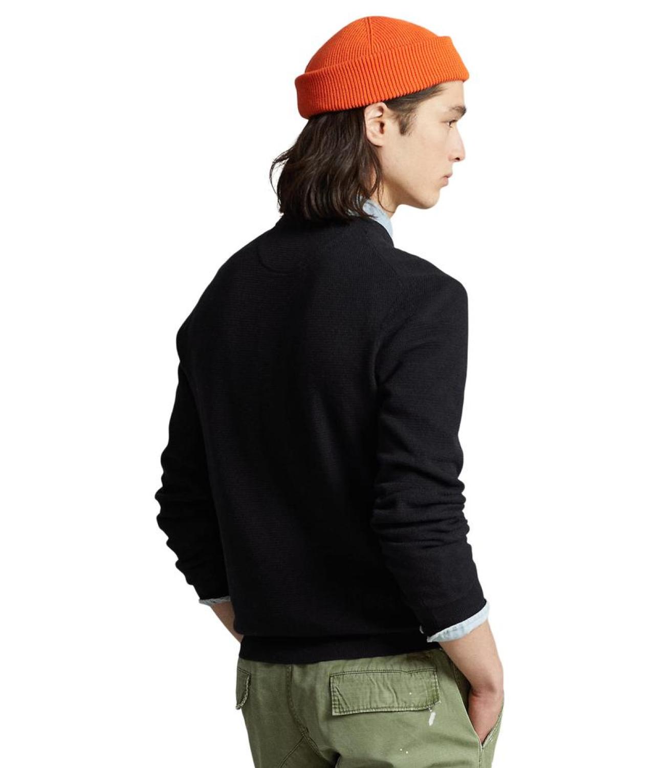 Textured-Knit Cotton Sweater