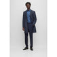 Slim-fit formal coat in patterned jersey