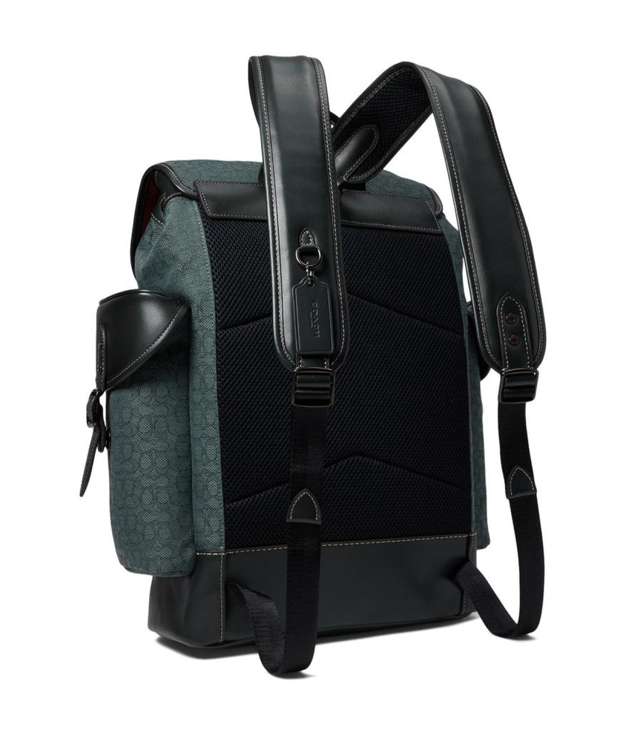 coach hitch backpack black Hitch Backpack in Micro Signature Jacquard