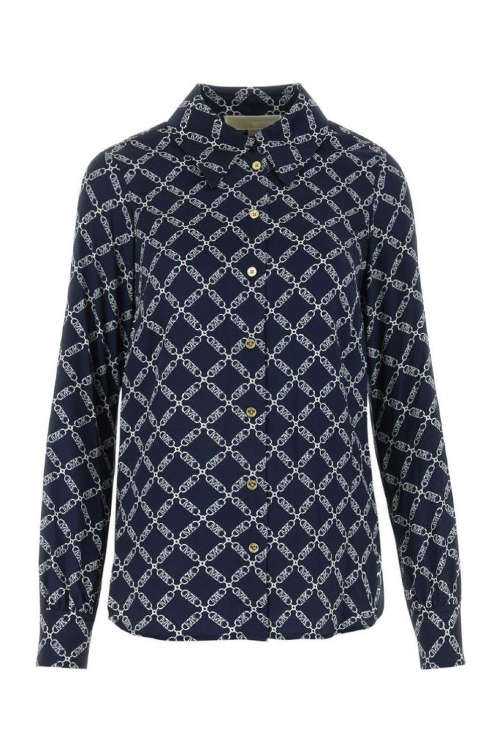 Michael Michael Kors Logo Printed Buttoned Shirt