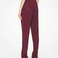 Crystal-Embroidered Matte-Jersey Pants