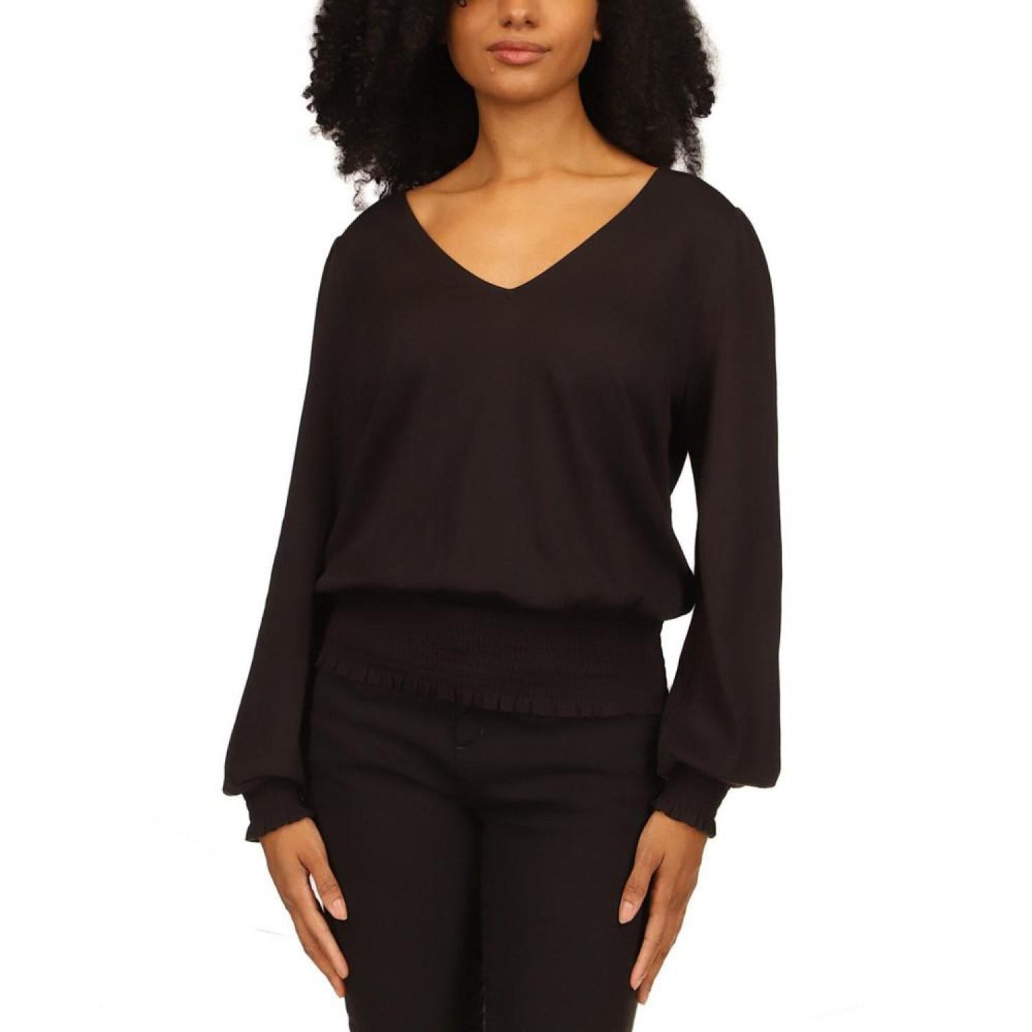 Women's Smocked-Trimmed Top, Regular & Petite